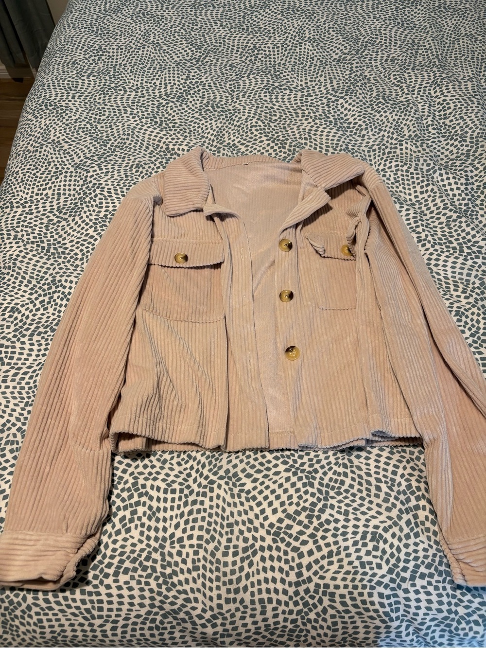 Women’s Blush Corduroy Button-Front Jacket